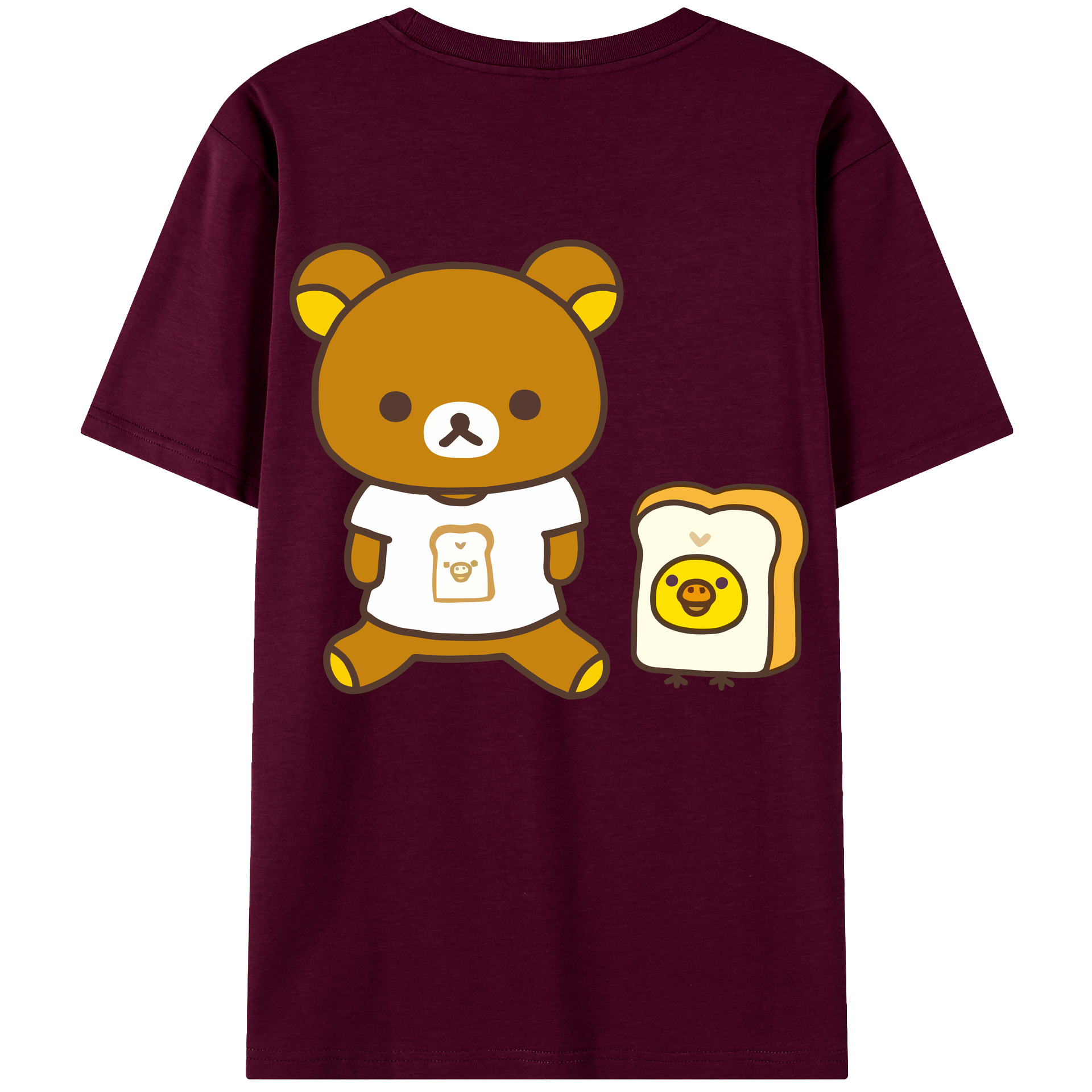 （画像用） リラックマ リラックマ キイロイトリ Rilakkuma Korilakkuma Kiiroitori レディース半袖Tシャツ(バックプリント)